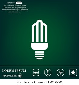light bulb vector icon 10 EPS