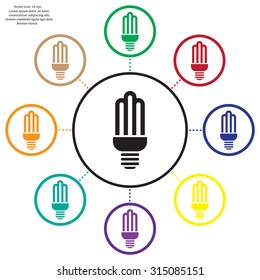 light bulb vector icon 10 EPS