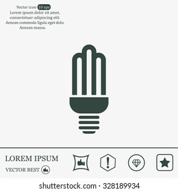 light bulb vector icon 10 EPS