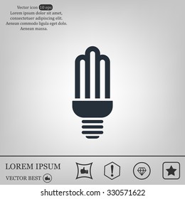 light bulb vector icon 10 EPS