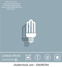 light bulb vector icon 10 EPS