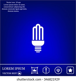 light bulb vector icon 10 EPS