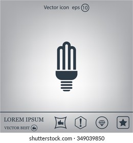 light bulb vector icon 10 EPS