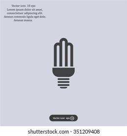 light bulb vector icon 10 EPS