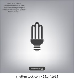 light bulb vector icon 10 EPS