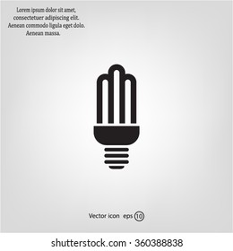 light bulb vector icon 10 EPS