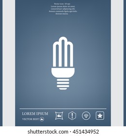 light bulb vector icon 10 EPS