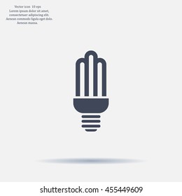 light bulb vector icon 10 EPS