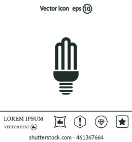 light bulb vector icon 10 EPS