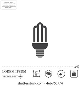light bulb vector icon 10 EPS