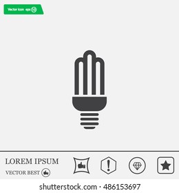 light bulb vector icon 10 EPS
