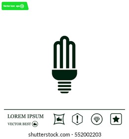 light bulb vector icon 10 EPS