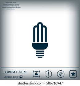 light bulb vector icon 10 EPS