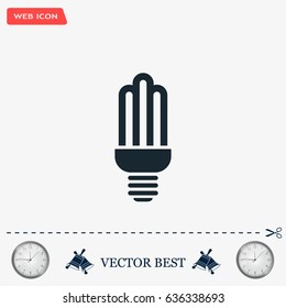 light bulb vector icon 10 EPS