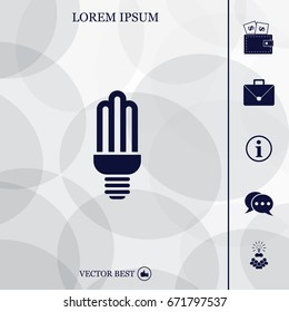 light bulb vector icon 10 EPS