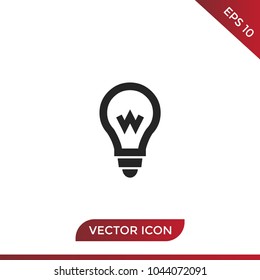Light bulb vector icon