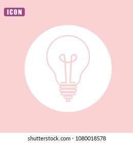 Light bulb vector icon