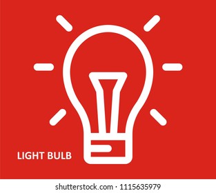 LIGHT BULB VECTOR ICON 
