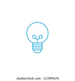 Light bulb vector icon