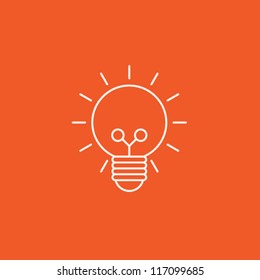 Light bulb vector icon