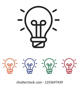 Light bulb vector icon