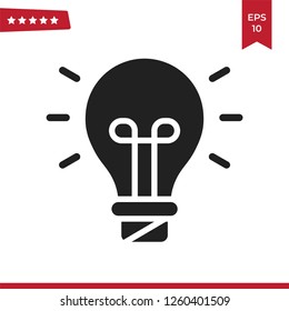 Light bulb vector icon