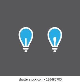 Light bulb vector icon