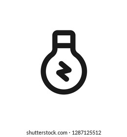 Light bulb vector icon