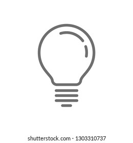 Light bulb vector icon