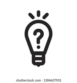 Light bulb vector icon