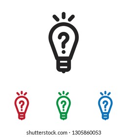 Light bulb vector icon