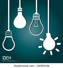 Light bulb vector icon 