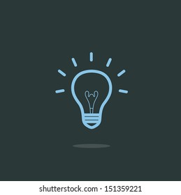 Light bulb vector icon