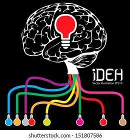 Light bulb vector icon 