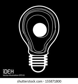 Light bulb vector icon 