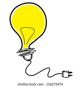 Light bulb vector icon 
