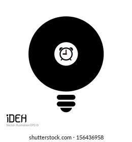 Light bulb vector icon 