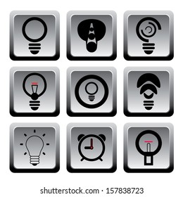 Light bulb vector icon 