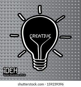 Light bulb vector icon 