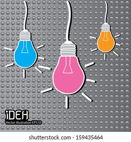 Light bulb vector icon 
