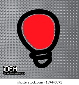 Light bulb vector icon 