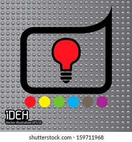 Light bulb vector icon 