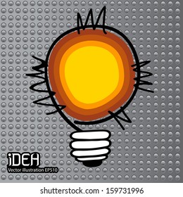Light bulb vector icon 