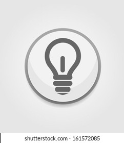 Light bulb vector icon