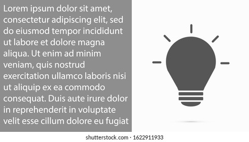 Light bulb vector icon. light bulb icon  