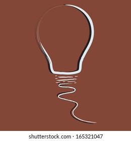 Light bulb vector icon