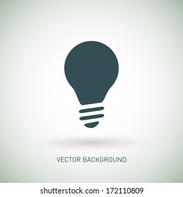 Light bulb vector icon. 