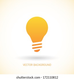 Light bulb vector icon. 