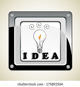 Light bulb vector icon