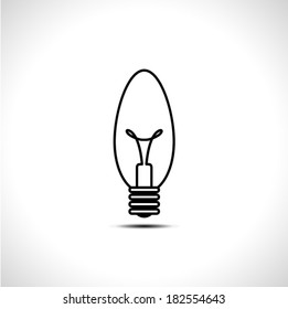 Light bulb vector icon